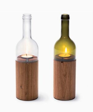 Wine bottle lantern